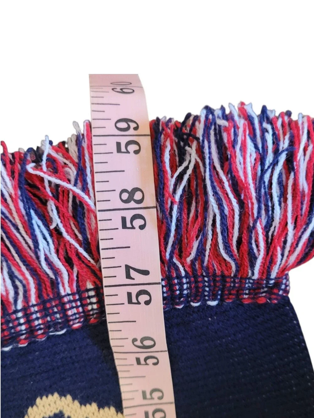 United States Soccer Supporter Scarf Double Sided Knit Fan Gear Red White Blue